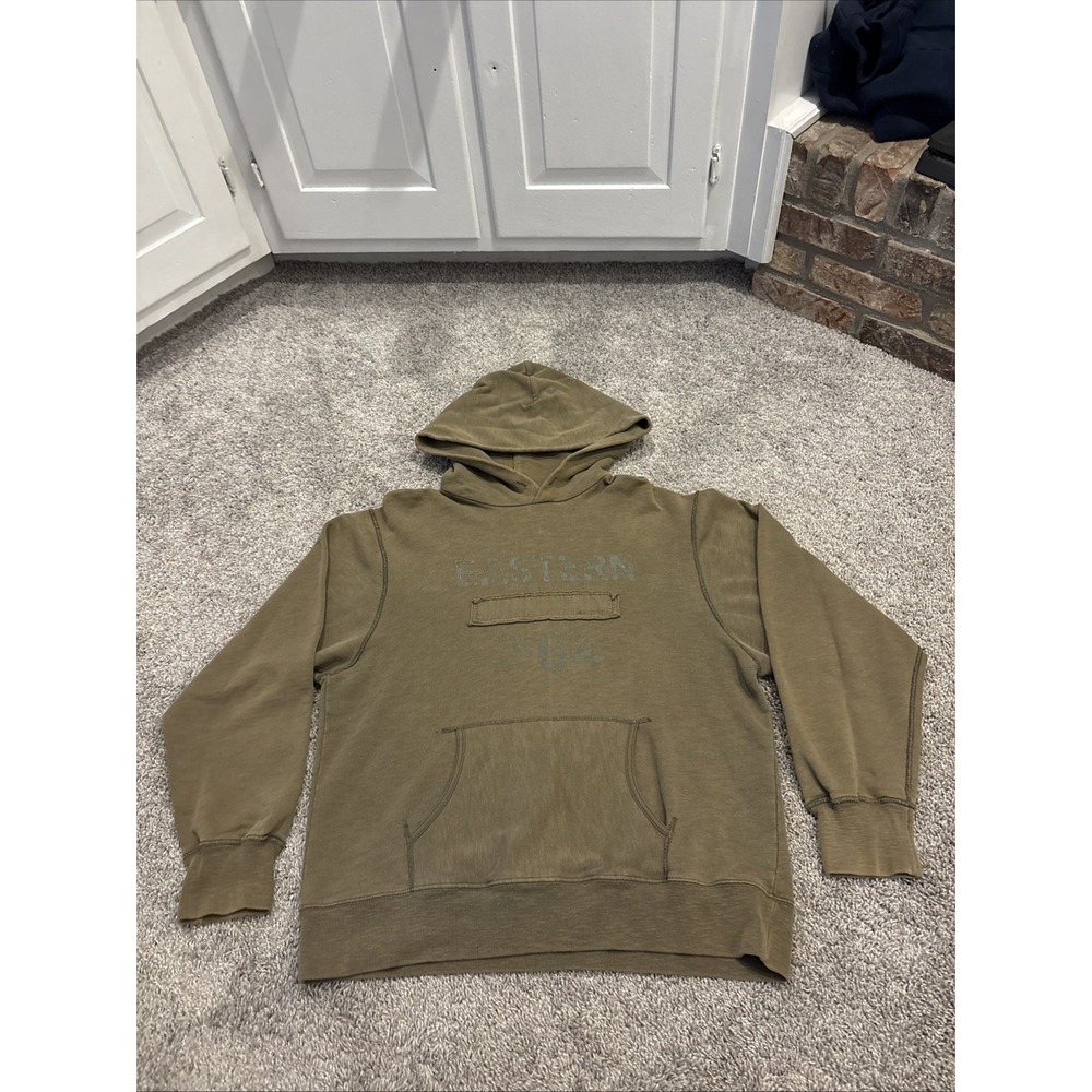 Vintage American Eagle Eastern Military Army Hoodie 2-64 Green Pullover Large